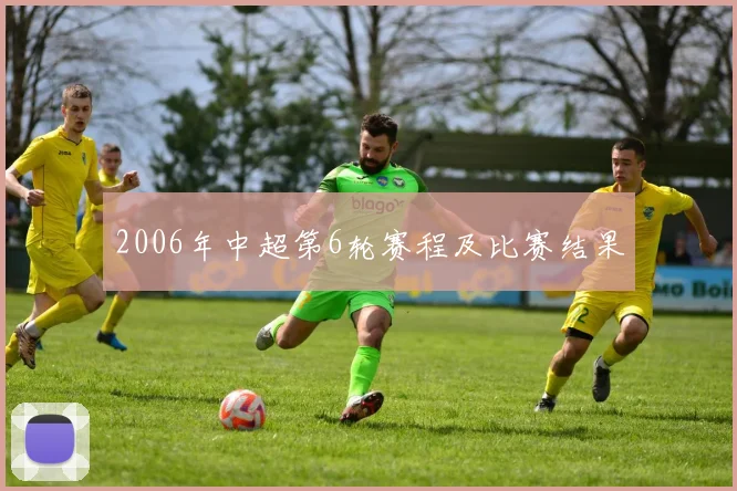 2006年中超第6轮赛程及比赛结果